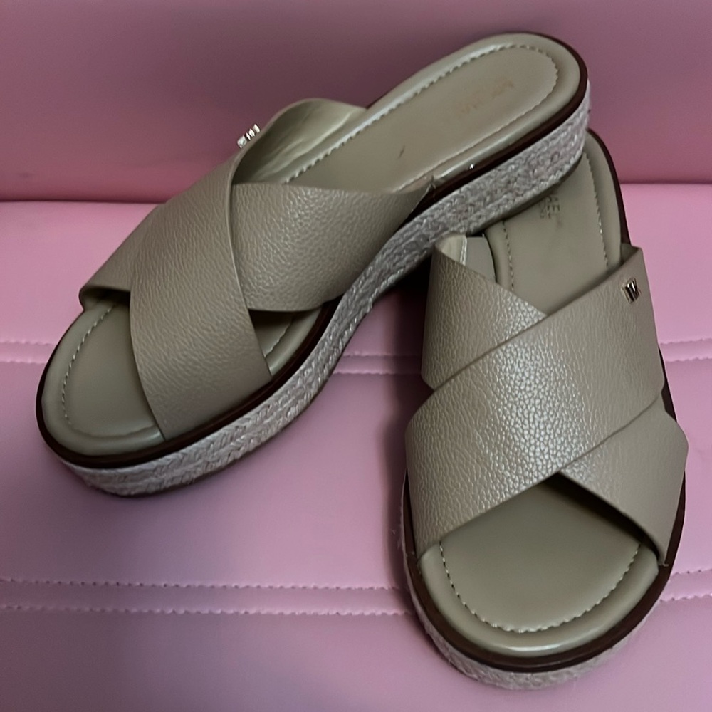 Michael Kors Crisscross Slip On Sandals